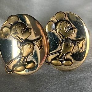 Gold Mickey Mouse Cufflinks